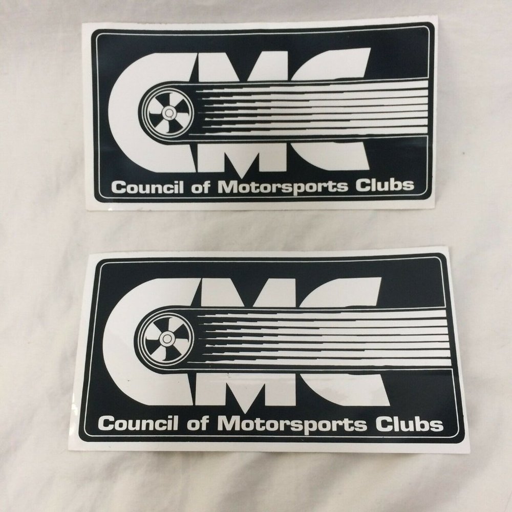 x2 VTG CMC sticker council of motor sports clubs